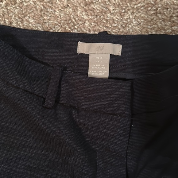 H&M navy work pants women’s size 2 - Picture 2 of 2